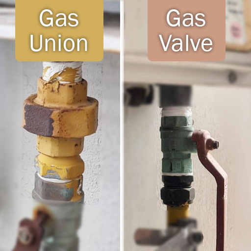 Gas Union And Gas Valve